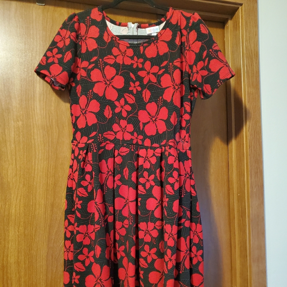 Red floral LuLaRoe Dress!